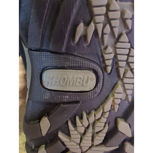 KHOMBU Tall Black Suede Leather & Faux Fur Lined 12" Boots Women's Size 7 US Ski - Picture 7 of 9